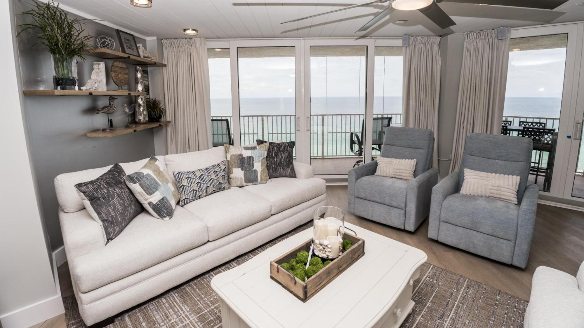 New Rental - 3Br 3Ba Corner Beachfront - 2024 Remodel - 3 Pools, Tiki Hut, Gym, Tennis Panama City Beach Buitenkant foto