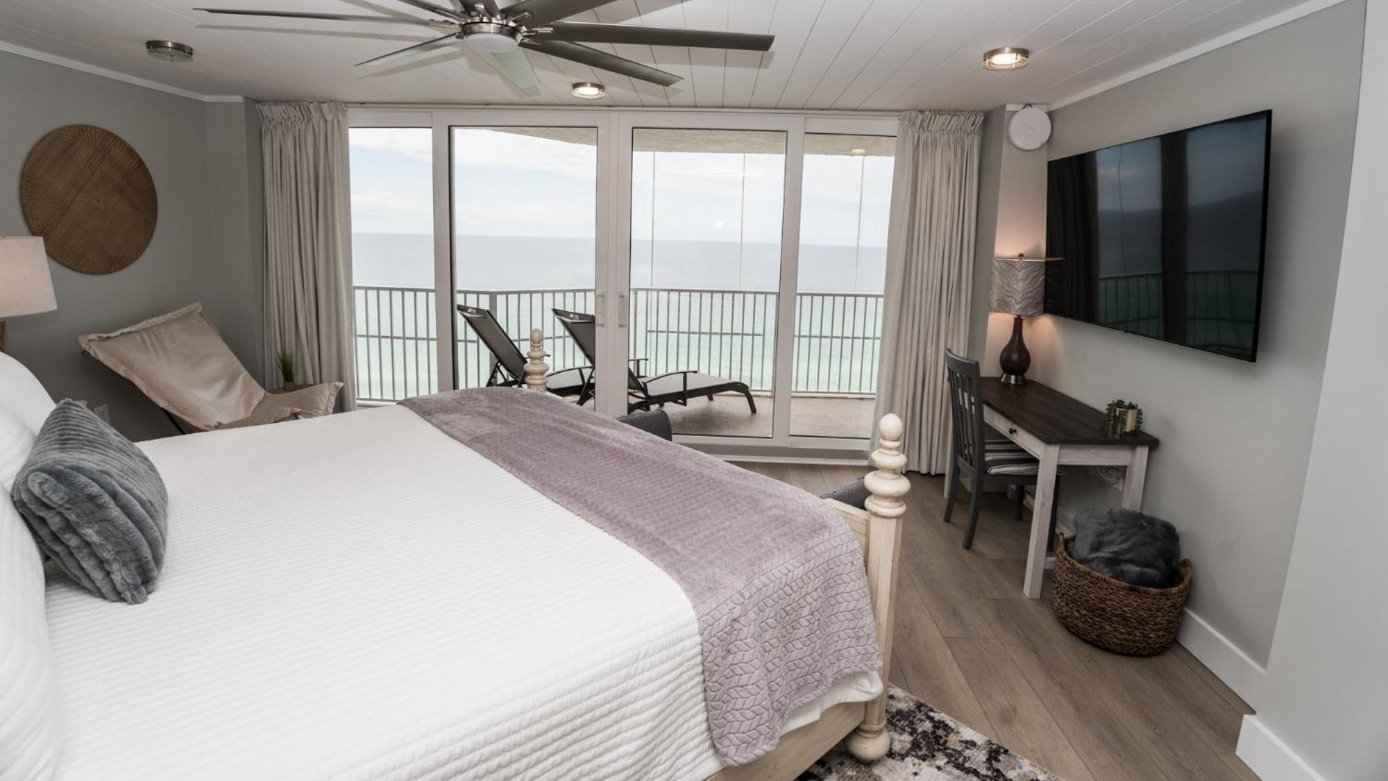 New Rental - 3Br 3Ba Corner Beachfront - 2024 Remodel - 3 Pools, Tiki Hut, Gym, Tennis Panama City Beach Buitenkant foto