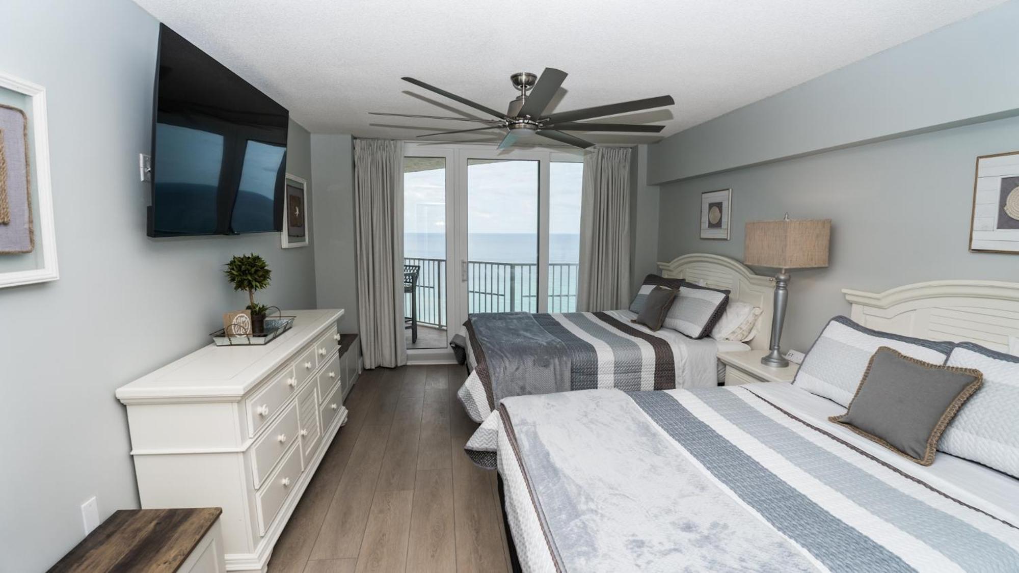 New Rental - 3Br 3Ba Corner Beachfront - 2024 Remodel - 3 Pools, Tiki Hut, Gym, Tennis Panama City Beach Buitenkant foto