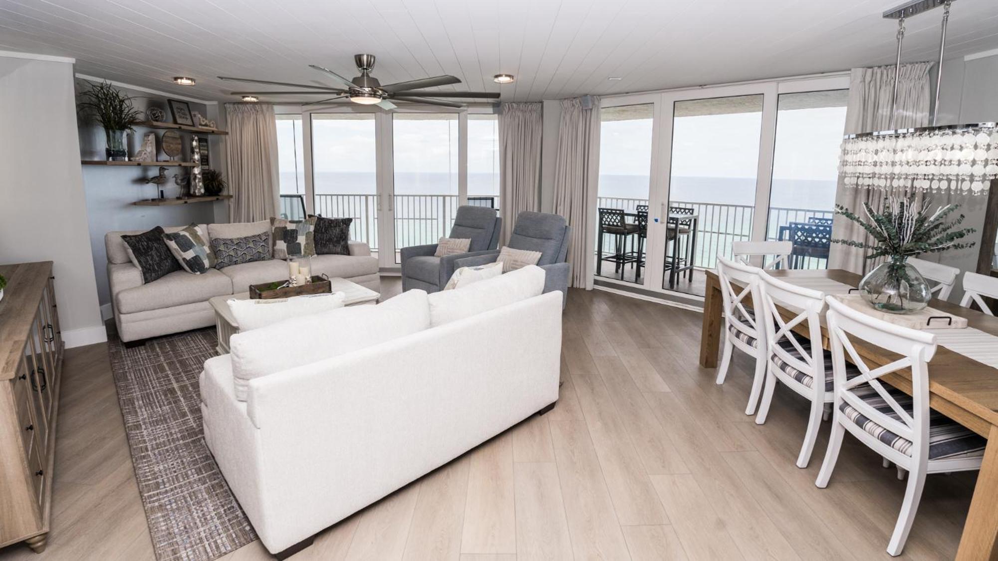 New Rental - 3Br 3Ba Corner Beachfront - 2024 Remodel - 3 Pools, Tiki Hut, Gym, Tennis Panama City Beach Buitenkant foto